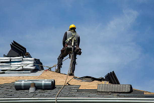 Professional Gutter Installation technician working in Aledo, TX